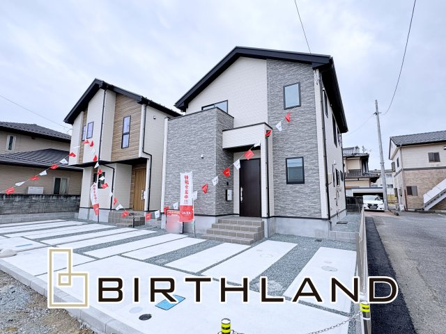 新築戸建・建売　いわき市平泉崎1期　Erde　全2棟の外観|■1号棟　北西から撮影