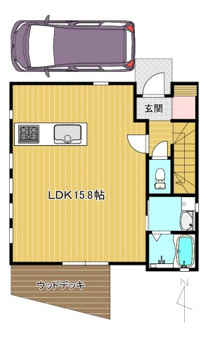 笹目二丁目中古戸建の間取り|1階