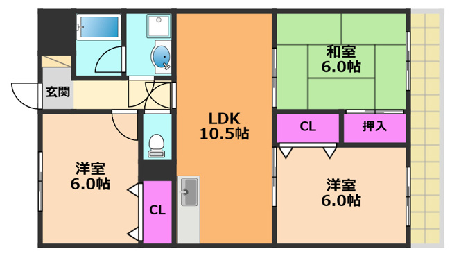 【間取り】 | ソレイユハイツM-1
