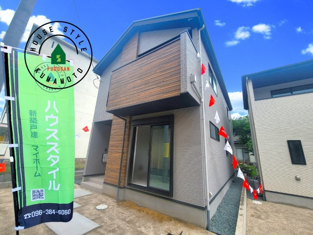 合志市幾久富第1-2棟（1号棟）　の外観|デザイン性のある外観です。