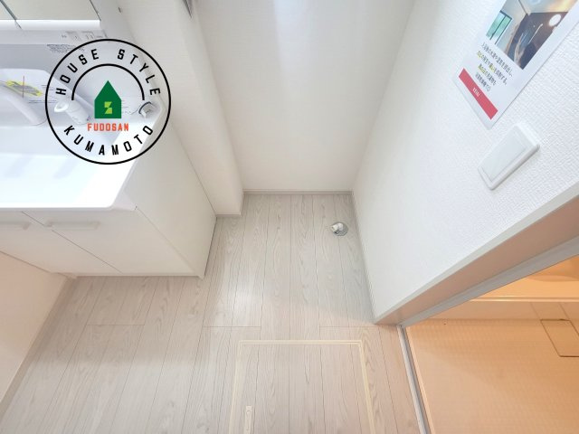 合志市幾久富第1-2棟（1号棟）　のランドリースペース|ランドリースペースとなります。広々して有効的にご使用できます。 