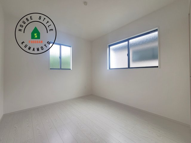 合志市幾久富第1-2棟（1号棟）　の和室|将来的に、琉球畳を引きまして和室風にすることも可能です。