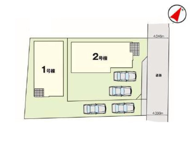 合志市幾久富第1-2棟（2号棟）　の区画図|配置図（2号棟）