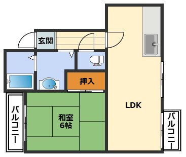 クリエテ梅田の間取り