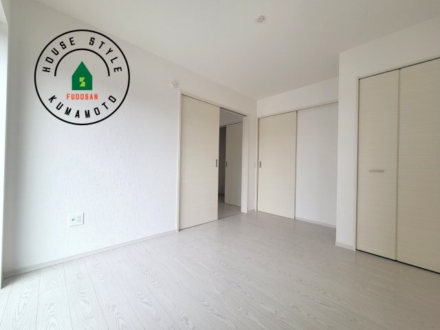 菊池郡大津町大字室第1-3棟（2号棟）　の和室|将来的に、琉球畳を引きまして和室風にすることも可能です。