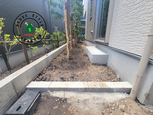 熊本市東区湖東3丁目第1-2棟（1号棟）の庭|お庭で自由な時間を過ごせます。