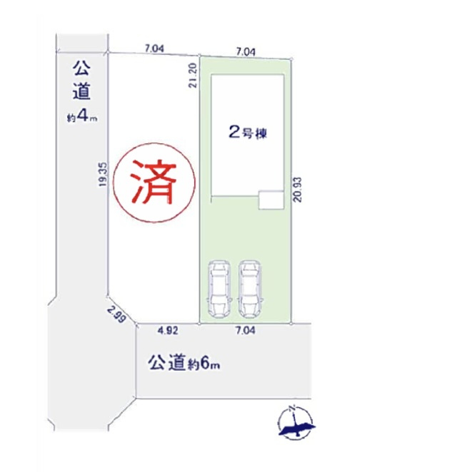 深谷市常盤町　新築戸建　全2棟　の区画図