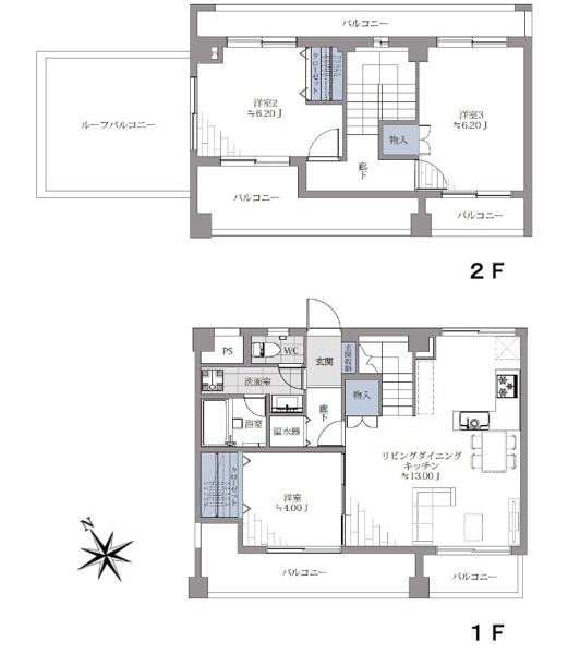【間取り】 | ライオンズマンション舞鶴第2☆仲介手数料無料☆