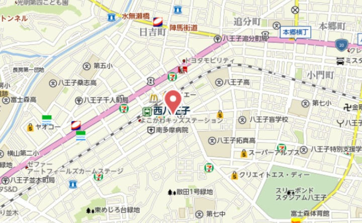 祝　成約済み　西八王子けやき通りパーク・ホームズ　八王子市　中古マンションの地図|～仲介手数料無料☆八王子ひなた不動産～西八王子けやき通りパーク・ホームズ