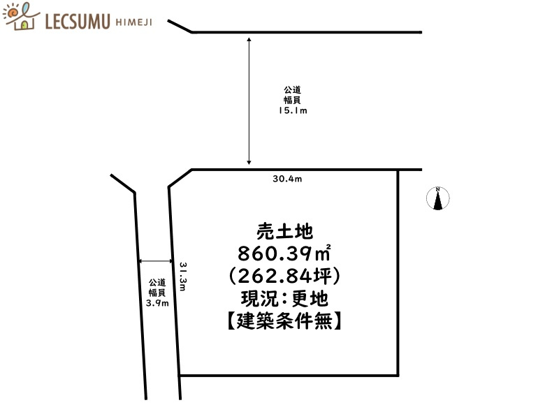 姫路市網干区大江島寺前町／売土地の土地図