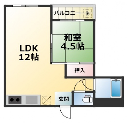 コーポラストウザキの間取り
