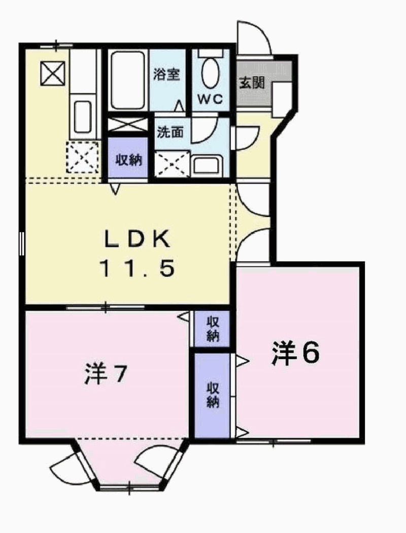 コンフォート阿江の間取り