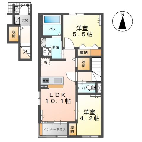 仮）阿見町中央新築アパートの間取り