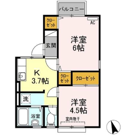 コーポ佐野　南棟の間取り