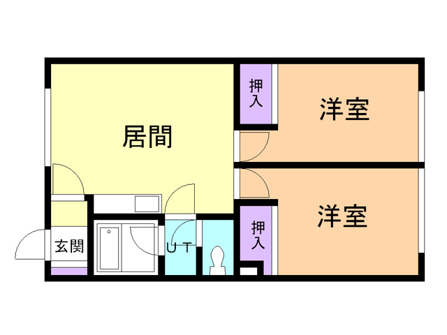 コーポ東園１０の間取り