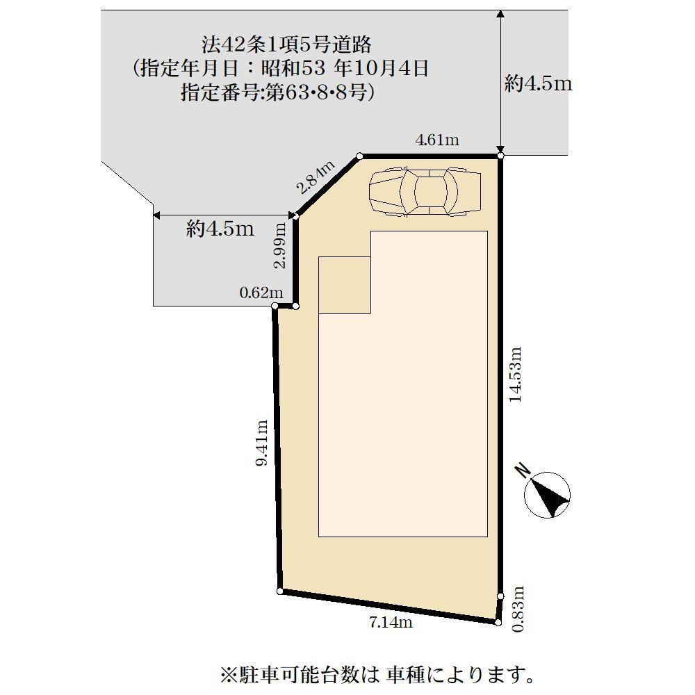 横浜市旭区上白根町 新築戸建て【仲介手数料無料】の区画図