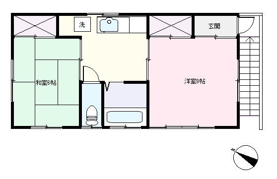 M0120R　南伊豆町加納貸家の間取り
