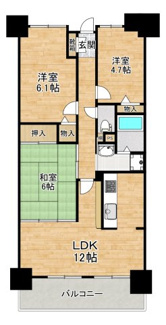 【間取り】 | サーパス鴨池通り二番館