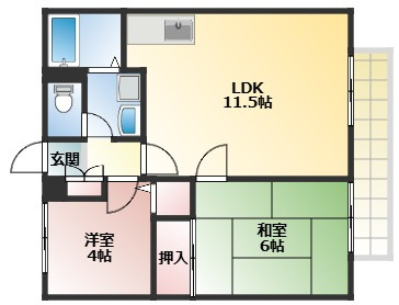 ハイツナカノの間取り