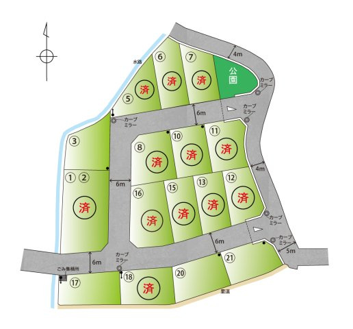 ライフフィールド宮街道Ⅱの区画図