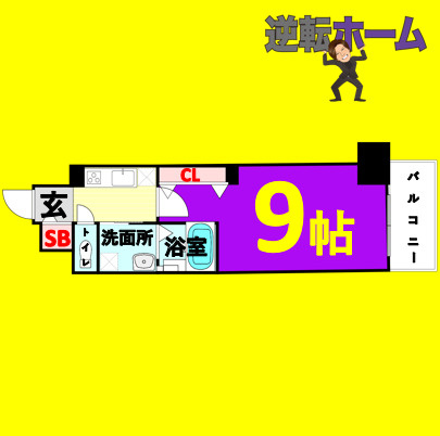 プレイズシード浄心　名古屋市賃貸　仲介手数料無料の間取り