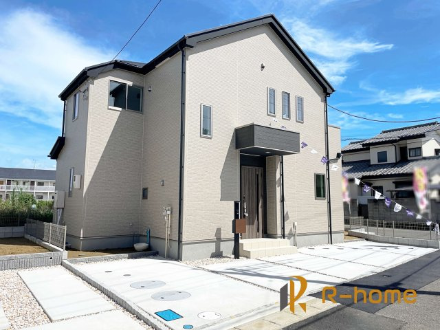 我孫子市古戸　新築戸建て　2号棟の外観|建物完成いたしました！ご予約で『平日』や『夕方』などでもご見学可能です！