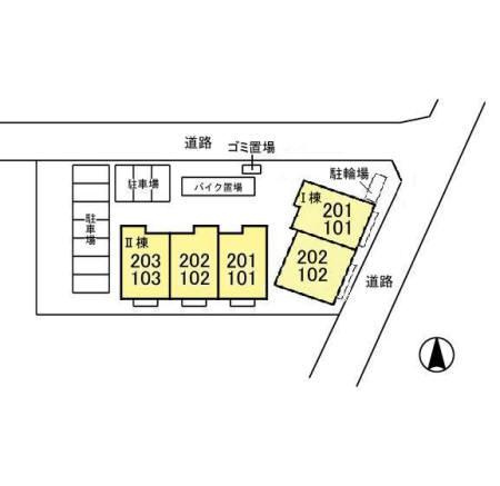 ハイブリッジ　Ⅱの区画図