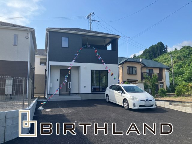 新築戸建・建売　いわき市後田町第3　Cradle garden　全5棟の外観|5号棟　スピードを出す車が通らない道路なのでお子様の外遊びや通学時も安心なエリア！