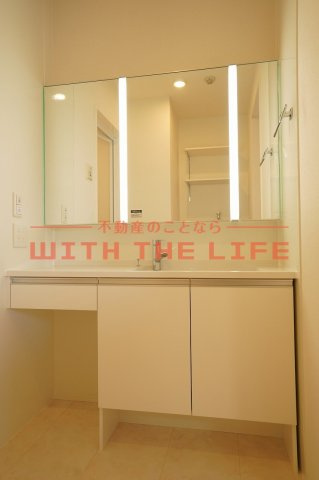 D-roomM.K.【キャッシュバック対象物件】の独立洗面台|独立洗面台で身支度をすべて済ませてしまいましょう