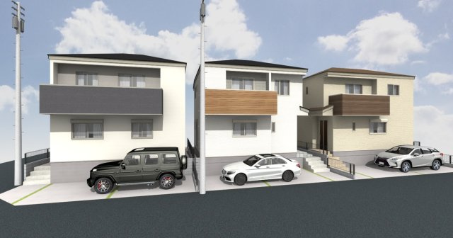 宝塚市南ひばりガ丘1丁目建築条件付土地の外観パース|イメージパースになります。