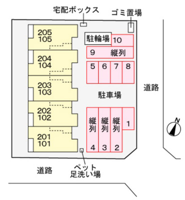 【区画図】 | コンフォース　Ⅱ | コンフォース2　204号室　2025年7月8日