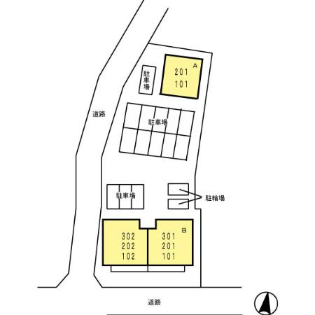 カーサ　フェリーチェⅠの区画図