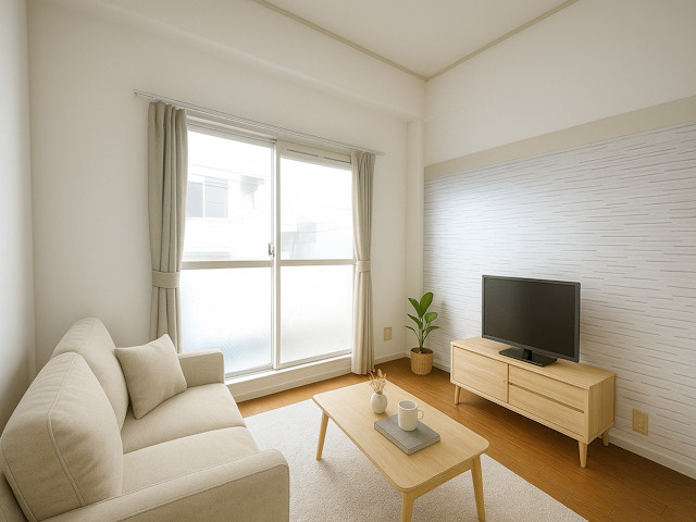 プレアール東生駒の居間・リビング|CGで家具等を配置したもので家具等は含まれません。