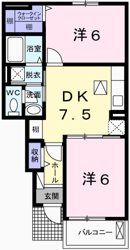 アプローズＦＵＫＵＳＡＫＩの間取り