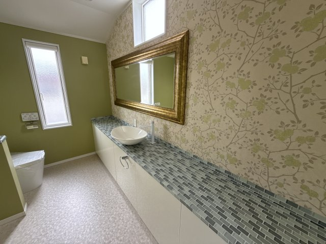 岩端町貸家の洗面所