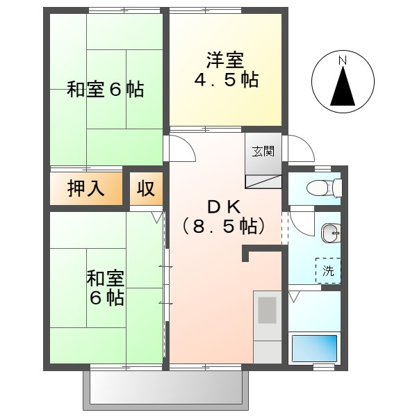 コーポサンライトⅠの間取り
