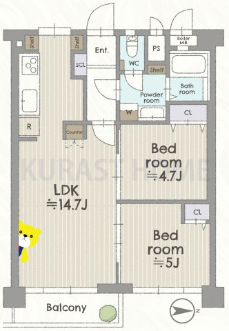 九条住宅　6階の地図