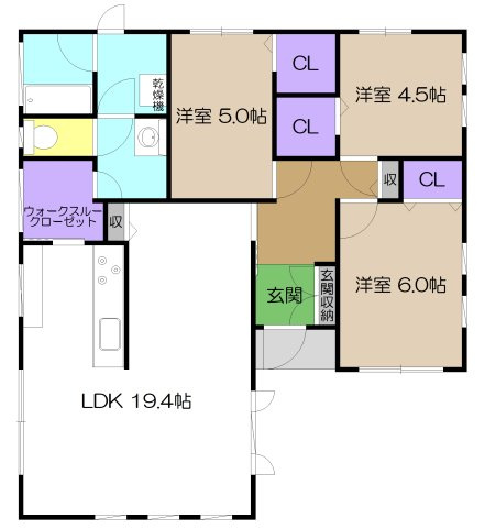【間取り】 | 中古一戸建　香南市野市町大谷（平屋）