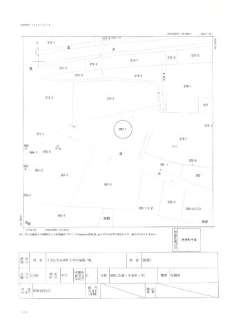 うきは市吉井町千年の売地の土地図