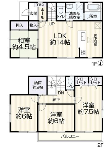 藤沢市善行２丁目の中古一戸建の間取り