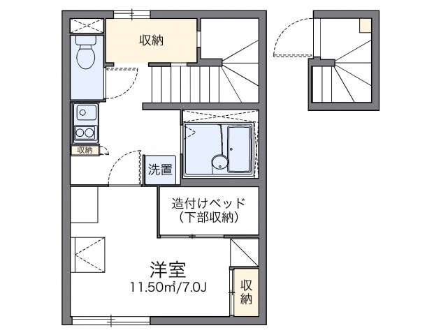 レオパレス荻町の間取り