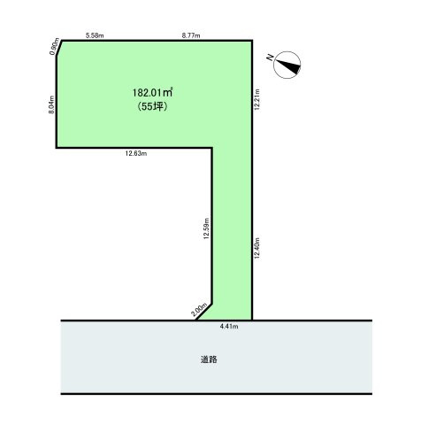 鶴ヶ島市松ヶ丘三丁目売地の土地図