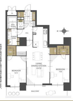 【間取り】 | 【アンビックス志賀ストリートタワー】✨️仲介手数料無料✨️大杉小学校・八王子中学校