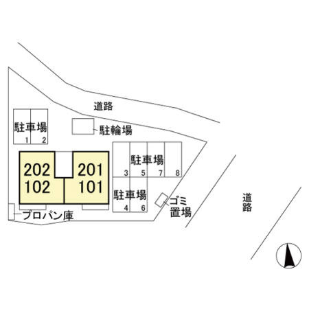 グリーンハイツの区画図