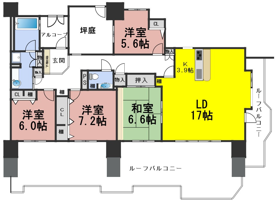６４９８０　ファミール長良ヶ丘の間取り