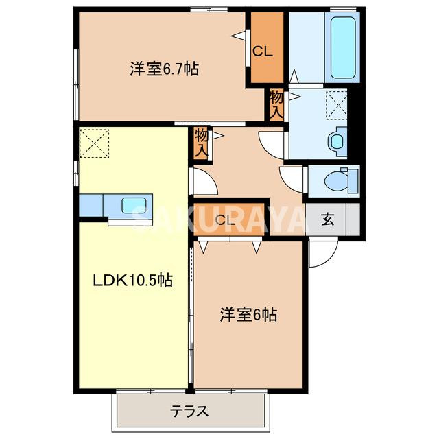 Ｓｅｒｅｎｏ Ｂの間取り