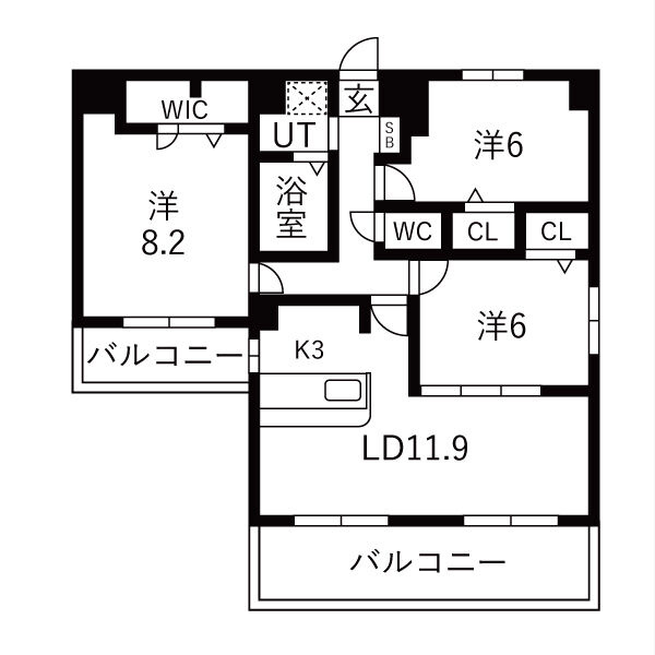 カルザ姫路の間取り