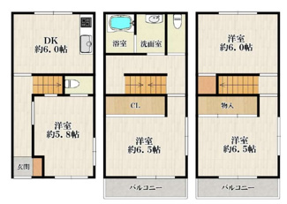 【間取り】 | 東灘区青木2丁目　中古戸建