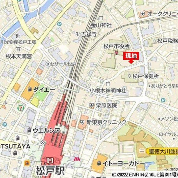 ＣＬＡＲＥＧＲＡＣＥ松戸 の地図