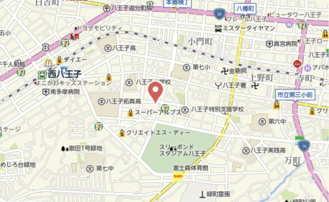 祝　成約済み　センチュリー西八王子　八王子市　中古マンションの地図|～仲介手数料無料☆八王子ひなた不動産～センチュリー西八王子

